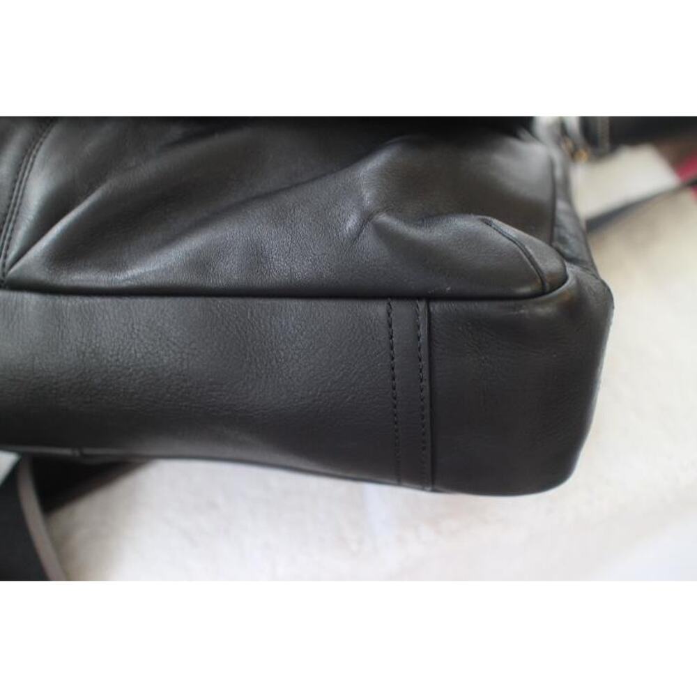 (Z) COACH HERITAGE LEATHER MESSENGER (COACH F70556) SILVER/BLK (900 - Picture 4 of 12